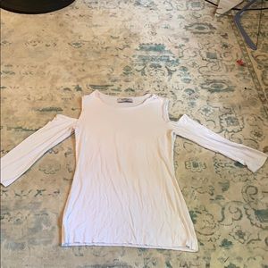 Bailey 44 White cold shoulder top